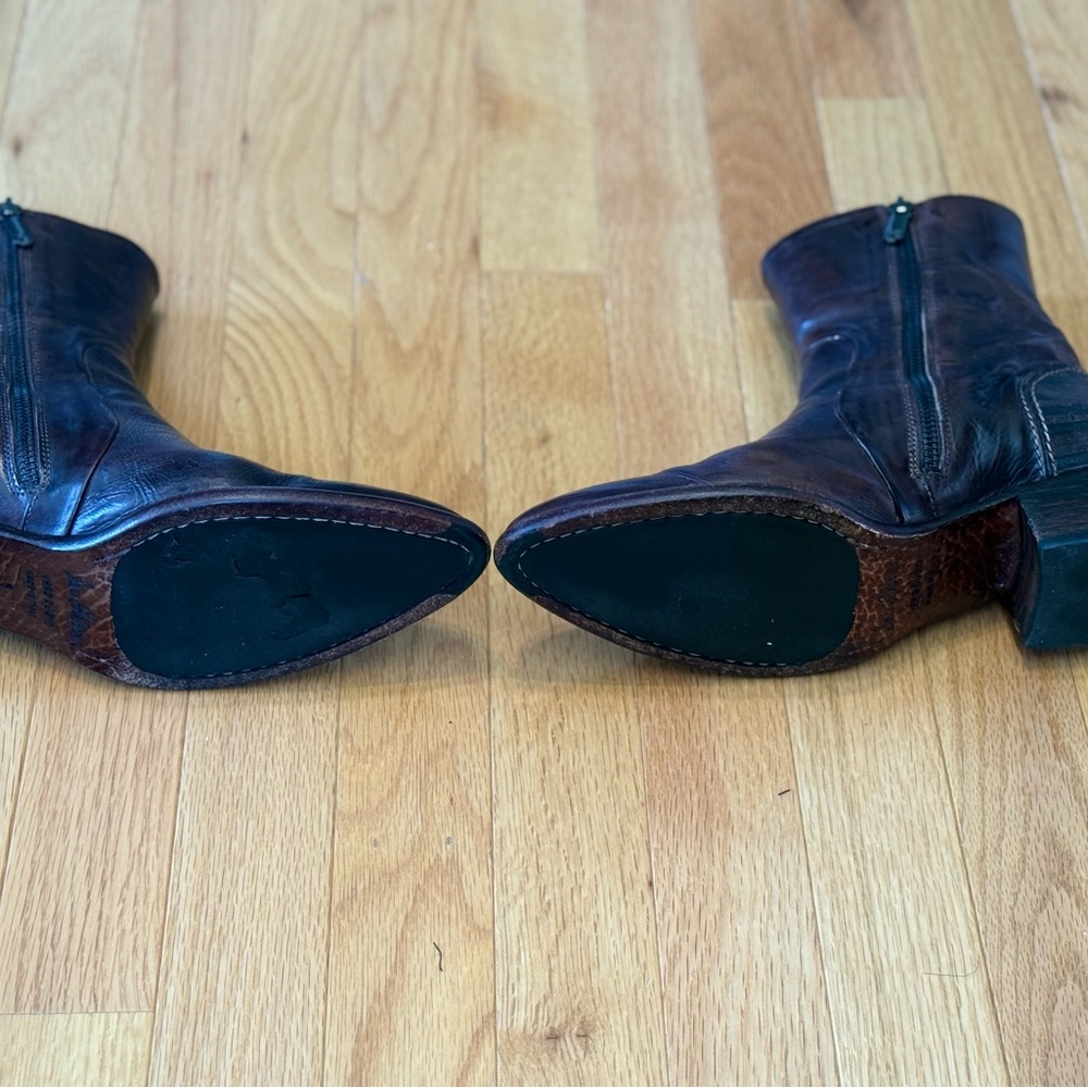 Sam Edelman Brown Leather Ankle Boots - Picture 5 of 7